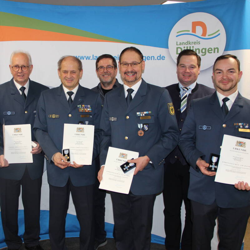 Ehrung langjähriger verdienter Mitglieder des Ortsverbandes Dillingen a.d.Donau des Technischen Hilfswerkes (THW)
