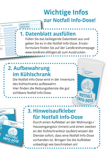 Notfalldose wichtige Infos 